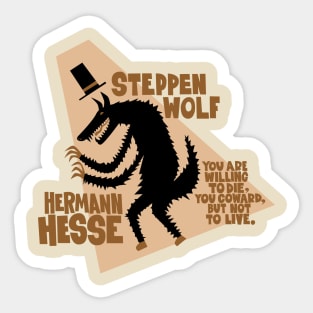 Hermann Hesse - Steppenwolf Illustration Sticker